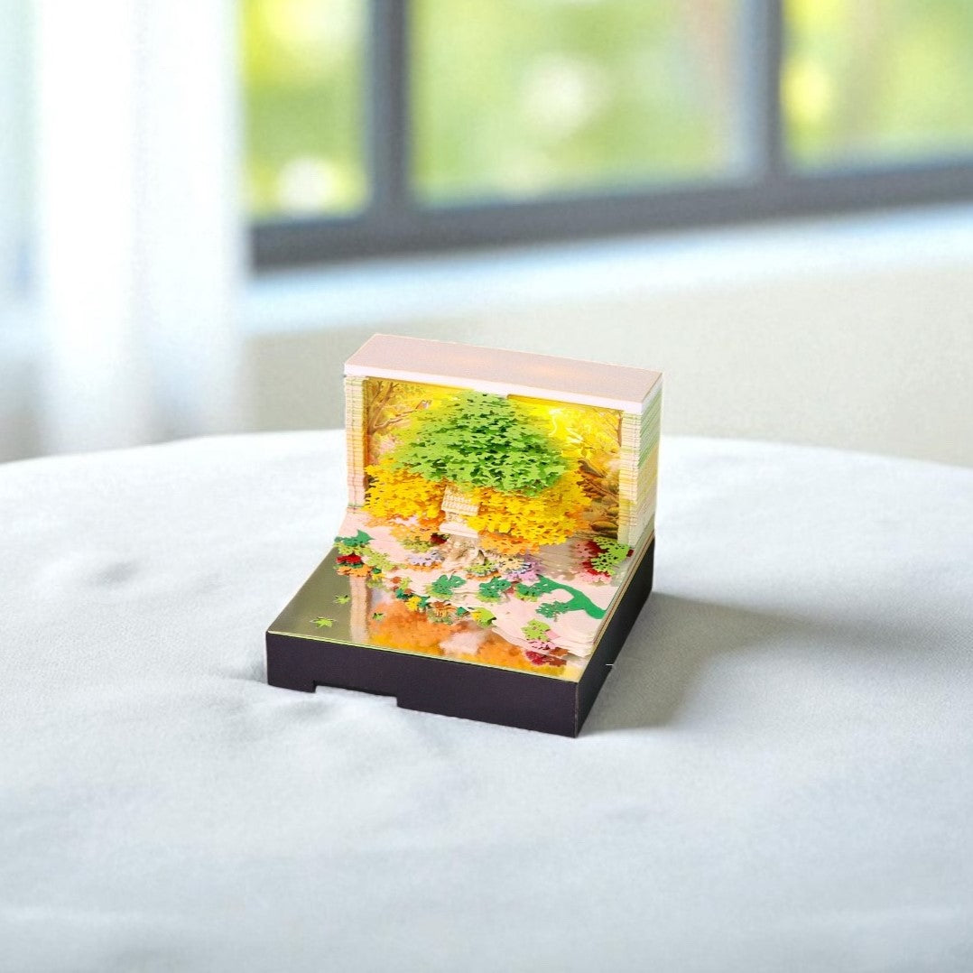 エコクラフト　紙バンド　ミニチュアダイニング（ライトアップ） 3D Music Box Tree House (Calendar 2026) Led Light – Strathon